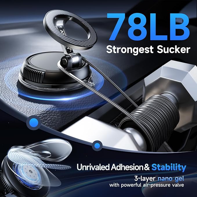 Car Phone Holder for Magsafe 360° Adjustable Car Phone Mount, Phone Holders for - Image 3