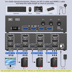 KVM Switch 3 Monitors 3 Computers 8K@60Hz 4K@144Hz, HDMI Dispalyport Triple - Image 3