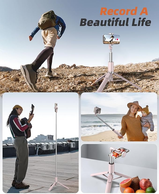 62" Phone Tripod & Selfie Stick, Tripod - Image 6