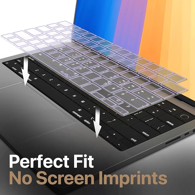 Kuzy Purple Premium MacBook Pro 14 inch Keyboard Cover M4 16" 2025 2024 2023 M3 - Image 3
