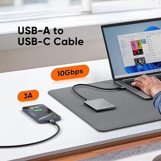 CableCreation USB C to USB A Cable 1FT 2Pack, USB-C to USB 3.1 USB 3.2 Gen2 - Image 8