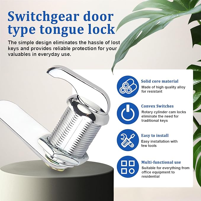 2 Pack Thumb Operated Offset Cam Lock Latch, Keyless Cam Lock Latch - Image 3