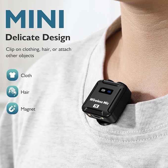 Wireless Lavalier Microphone for DSLR Camera iPhone Android PC 656FT Range - Image 9