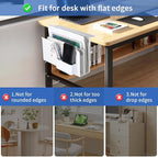 LUKETURE Laptop Holder, Steel Desk Side Storage, No Drill Standing Desk - Image 4