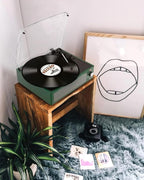 Vinyl Record Player with Speakers & Wireless Receiver Turntable - Image 2