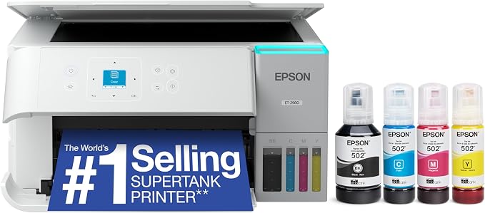Epson EcoTank ET-2980 Wireless All-in-One Color Supertank Printer by Epson