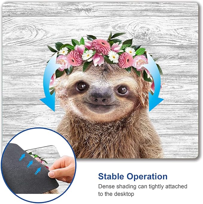 Hokafenle Mouse Pad, Cute Sloth - Image 6