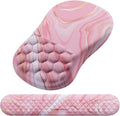 Mouse Pad Wrist Support, Laokiiy 2 in1 Keyboard Wrist Rest+ Ergonomic Mouse Pad by Laokiiy