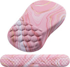 Mouse Pad Wrist Support, Laokiiy 2 in1 Keyboard Wrist Rest+ Ergonomic Mouse Pad by Laokiiy