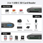 Acer SD Card Reader USB C, 3 in 1 Memory Card Reader - Image 7