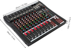 Professional 8 Channel Mixing Console Audio Mixer Bluetooth Digital USB MP3 - Image 5
