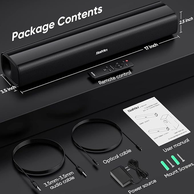 Saiyin Sound Bar, 17 inch Sound Bar - Image 6
