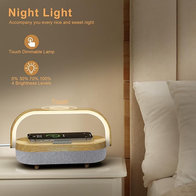 Nightstand Lamp with Wireless Charger, Unique Gifts - Image 2