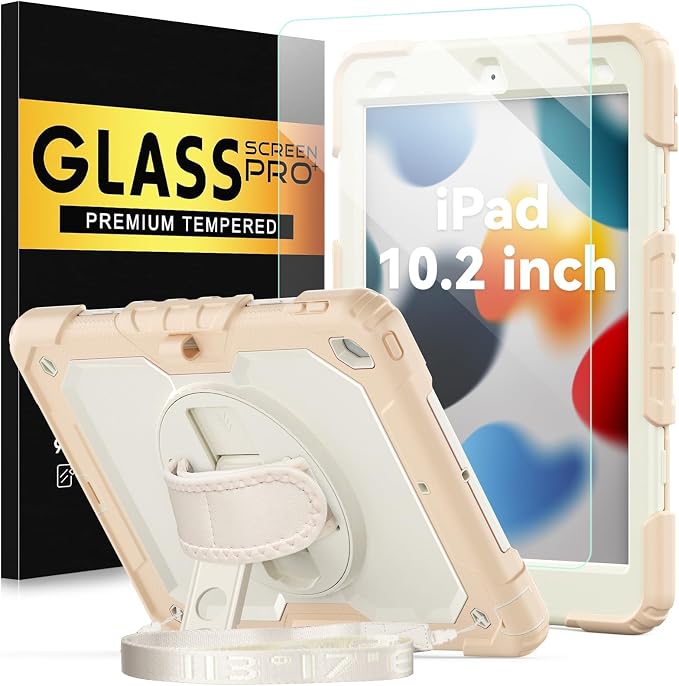BLOSOMEET Girls Cute Case for iPad 9th Generation 2021 10.2 Inch by BLOSOMEET