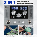 HengTianMei 720W Hot Air Soldering Station 2-IN-1 SMD Soldering Iron Station - Image 3
