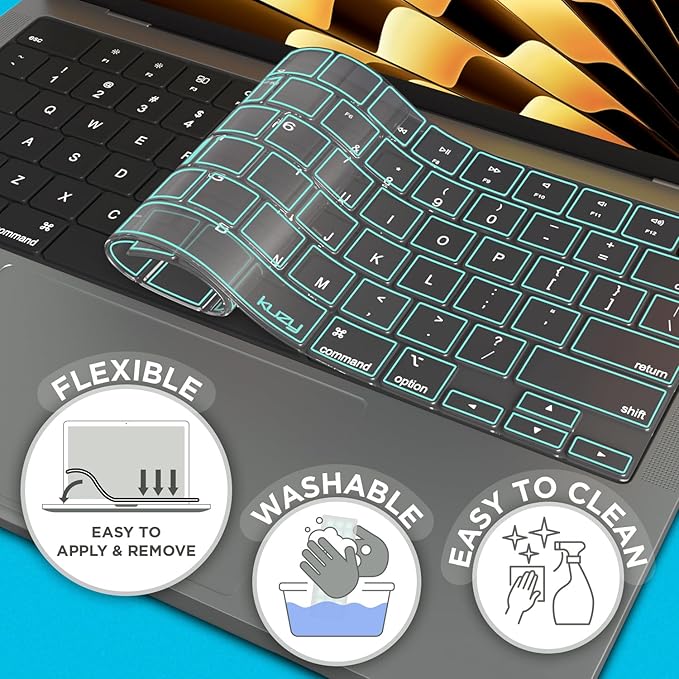 Kuzy Mint Premium MacBook Pro 14 inch Keyboard Cover M4 16" 2025 2024 2023 M3 - Image 4