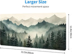 Misty Forest Large Mouse Pad, Gaming Keyboard Desk Pad, Extended Mouse Mat - Image 3