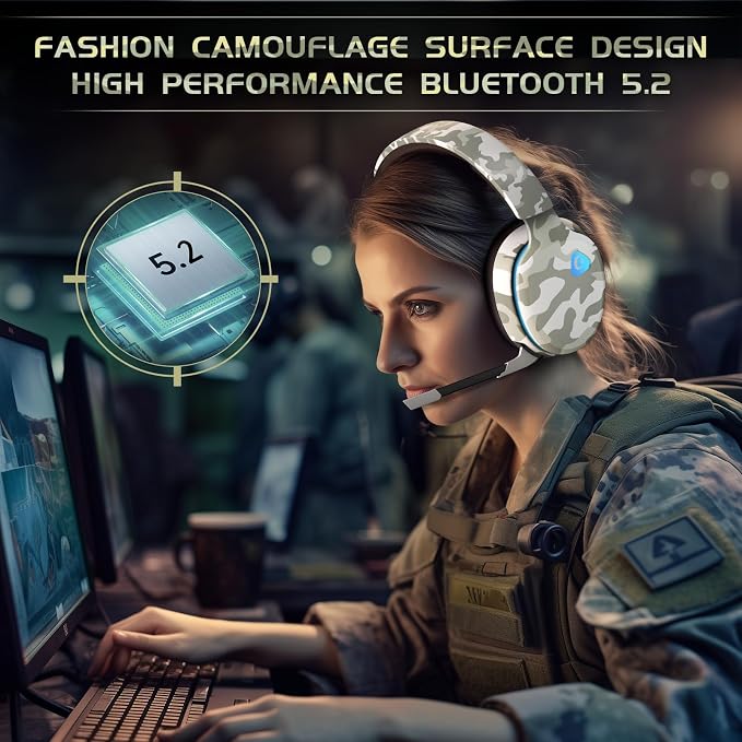 2.4GHz Wireless Gaming Headset for PS5, PS4 Fortnite & Call of Duty/FPS Gamers - Image 6