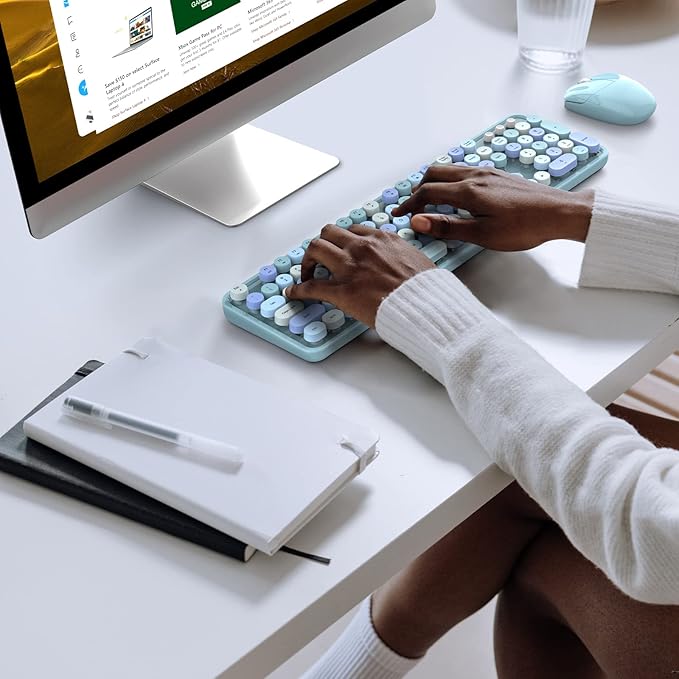 KNOWSQT Wireless Keyboard and Mouse Combo, USB Receiver Plug and Play, - Image 3