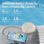 Vivilumens Power Bank Portable Charger 10, 000mAh Retractable 25.5 in Built-in - Image 8
