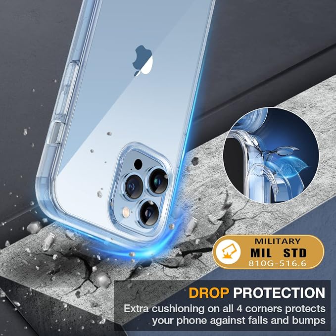 Miracase Glass Case for iPhone 13 Pro Max 6.7 inch, Upgrade Full-Body Clear - Image 4