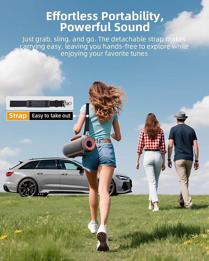 Portable Bluetooth Speakers Wireless, 200W Peak Loud Sound and Deep Bass - Image 6
