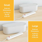 D-Line Cable Management Box, Power Strip Holder, Floor Outlet Hiders, Desk Cord - Image 4