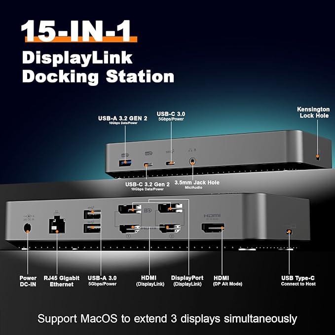 DisplayLink Docking Station 3 Monitors - Image 2