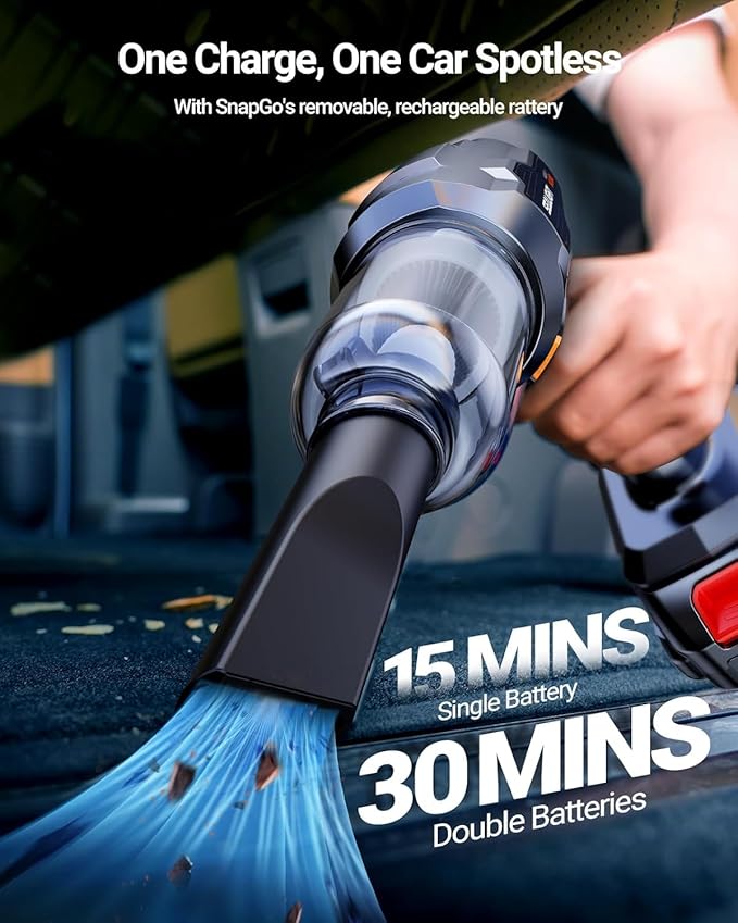 SEALIGHT Car Vacuum Portable Cordless, High Power Suction and Air Duster - Image 5