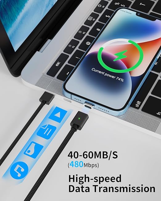 ZBF Magnetic Charging Cable 3A Fast Charging 3 in 1 Magnetic Phone Charger - Image 3