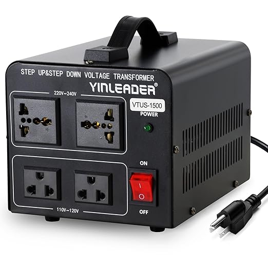 Yinleader 1500W 110V to 220V or 220V/230V/240V to 110V/120V Power Converter by Yinleader