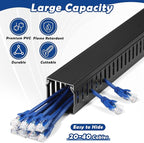 ZhiYo Cable Raceway 78in, Server Rack Cable Management Under Desk Cord Organizer - Image 3
