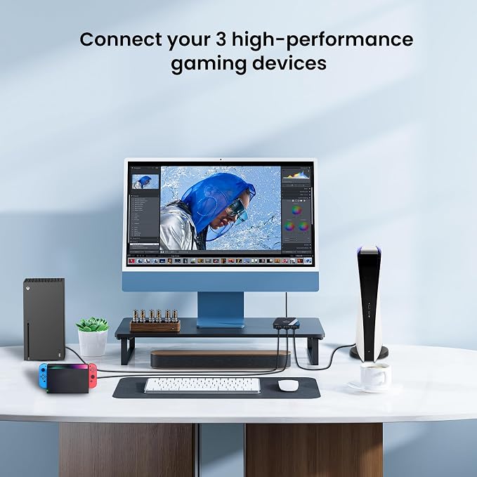 NEWCARE 4K@120Hz HDMI Switch 3 in 1 Out, HDMI 2.1 Splitter 8K@60Hz - Image 2