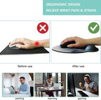 Mouse Pad with Wrist Support, Ergonomic Mouse Pad with Memory Foam Wrist Rest - Image 2