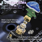 BASN Bmaster5 in Ear Monitors, 5 Drivers Drummer Headphones - Image 2