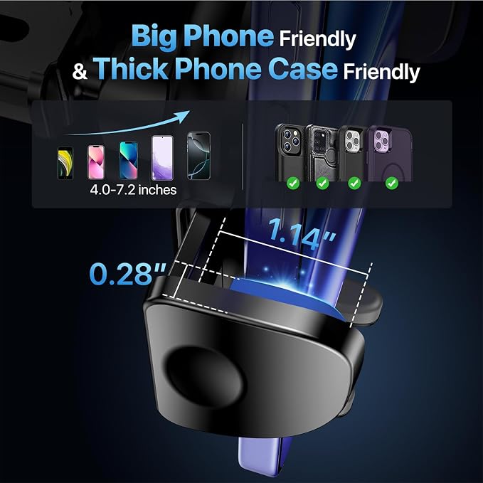 Miracase Phone Holders for Your Car, Universal Cell Phone Car Mount, 3-in-1 - Image 6