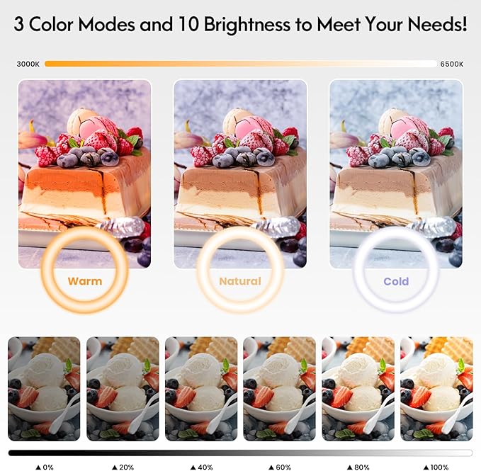 Overhead Camera Mount with Ring Light Phone Holder, Phone Tripod with Light - Image 4