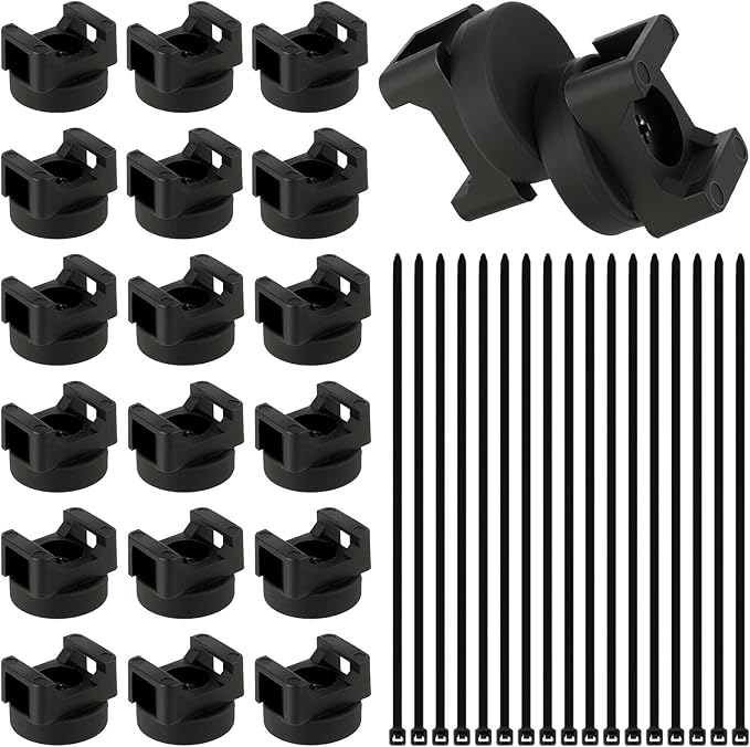 Magnetic Cable Clips Zip Tie Mount Base, Include 20 Pcs 20mm Magnetic Wire by ALFFUN