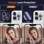 UniqueMe Compatible with iPhone 12 Pro Max 6.7" Camera Lens Protector Tempered - Image 5
