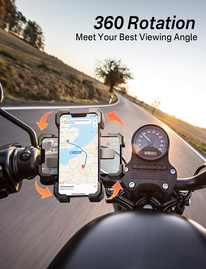 Bike Phone Holder Handlebar, Motorcycle Phone Mount, ATV Cell Phone Clamp - Image 3