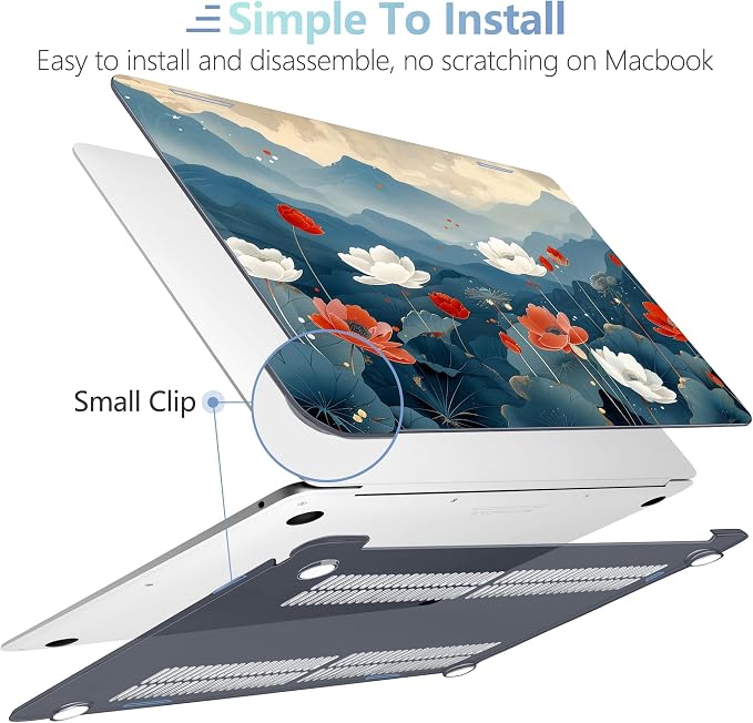 MEEgoodo for MacBook Air 13.3 inch Case 2021 2020 2019 2018 A2337 M1 A2179 A1932 - Image 4