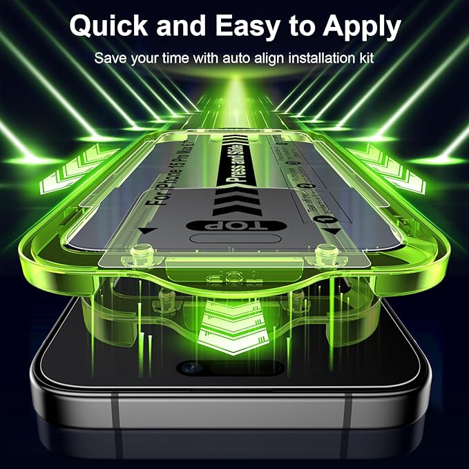 Esanik for iPhone 15 Pro Max Matte Glass Screen Protector Anti-Glare & - Image 2