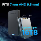 SABRENT 2.5 Inch SATA to USB 3.0 Tool Free External Hard Drive Enclosure Black - Image 5