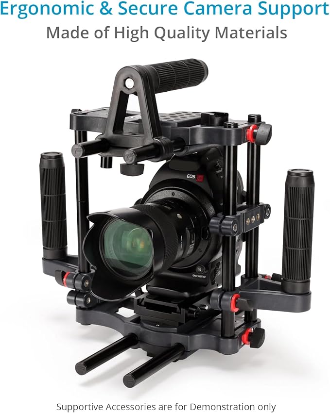 Power DSLR Camera Cage for DSLR DSLM Cameras Only. Adjustable Handles & 15mm - Image 2