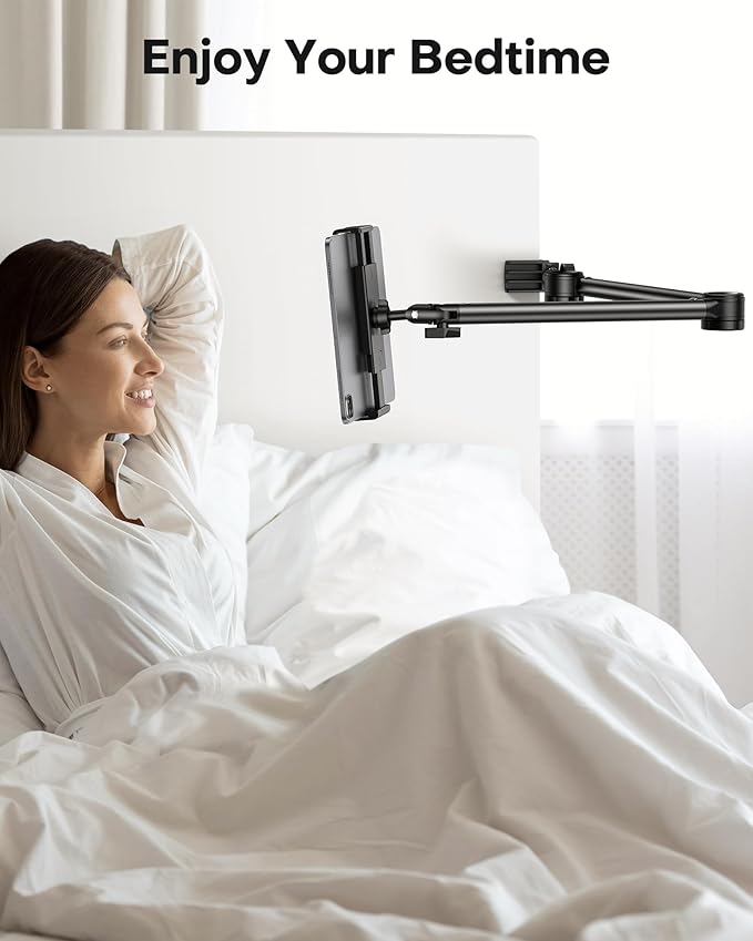 OMOTON Adjustable Tablet Stand for Desk, Tablet Mount for iPad, Phone Holder - Image 6