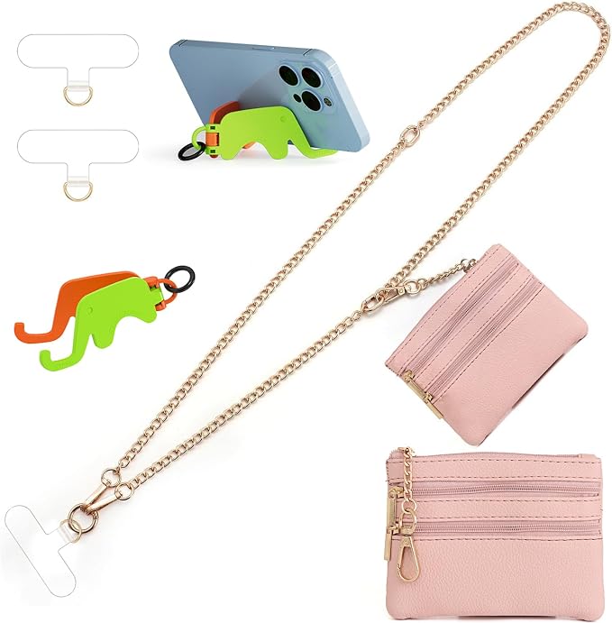Clip and Go Strap for Phone Gold Metal Chain by Casecond