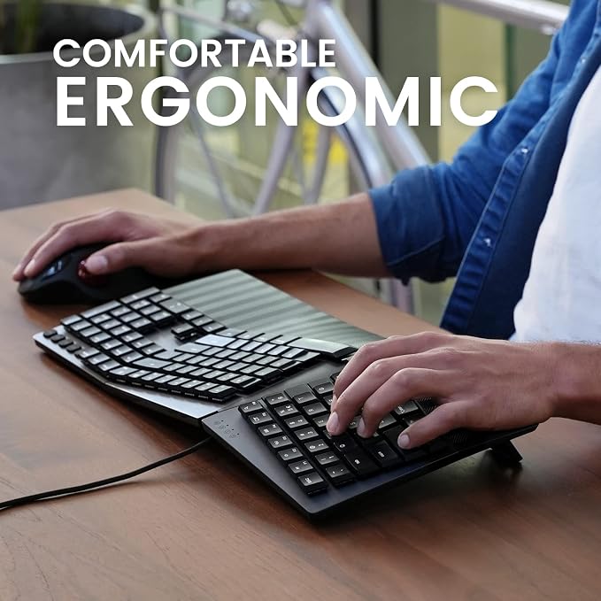 Perixx PERIBOARD-535RD Wired Ergonomic Mechanical Split Keyboard - Image 7