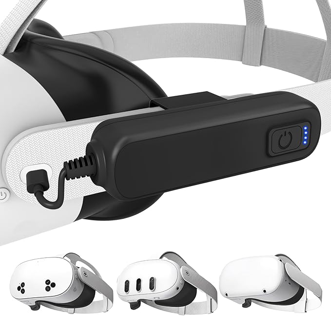 Battery Pack for Meta/Oculus Quest 3S/3/2, 5000mAh Battery VR Charger, Extend by YRXVW