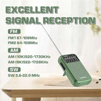 XHDATA D220 Portable AM FM SW Shortwave Receiver Pocket Radio, 2 AA Battery - Image 3