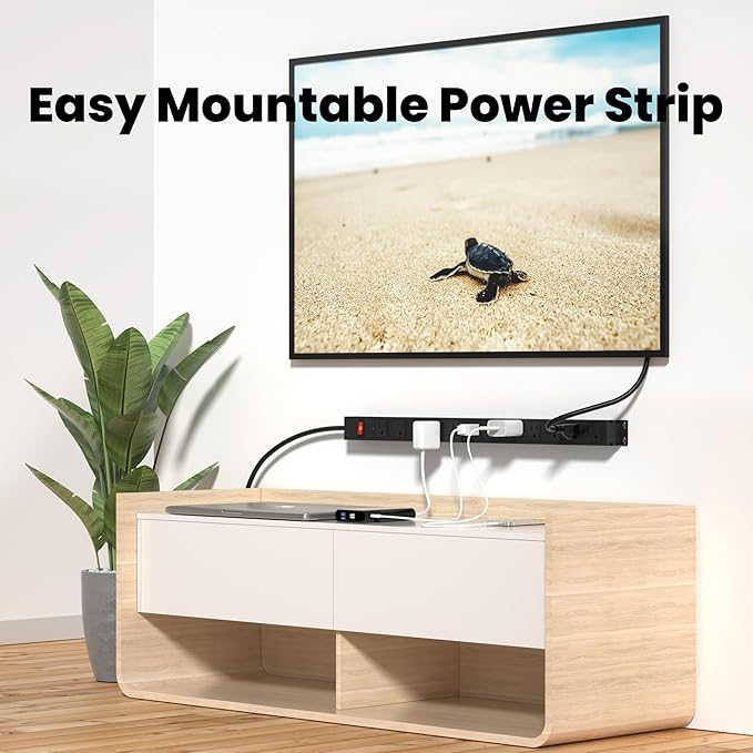 12 Outlet Long Power Strip Surge Protector - Image 5